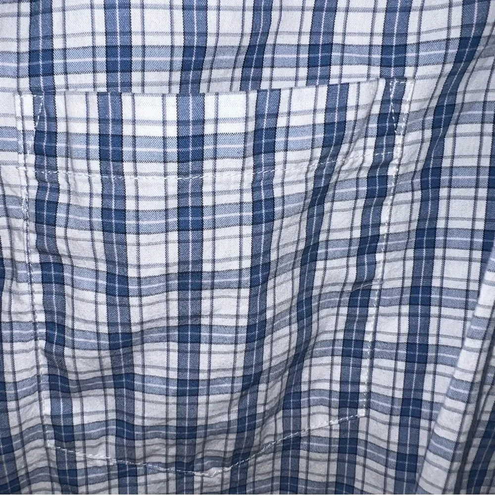 NWT J.Crew Men’s Medium Blue Gray Plaid Long Sleeve Button-Down Shirt